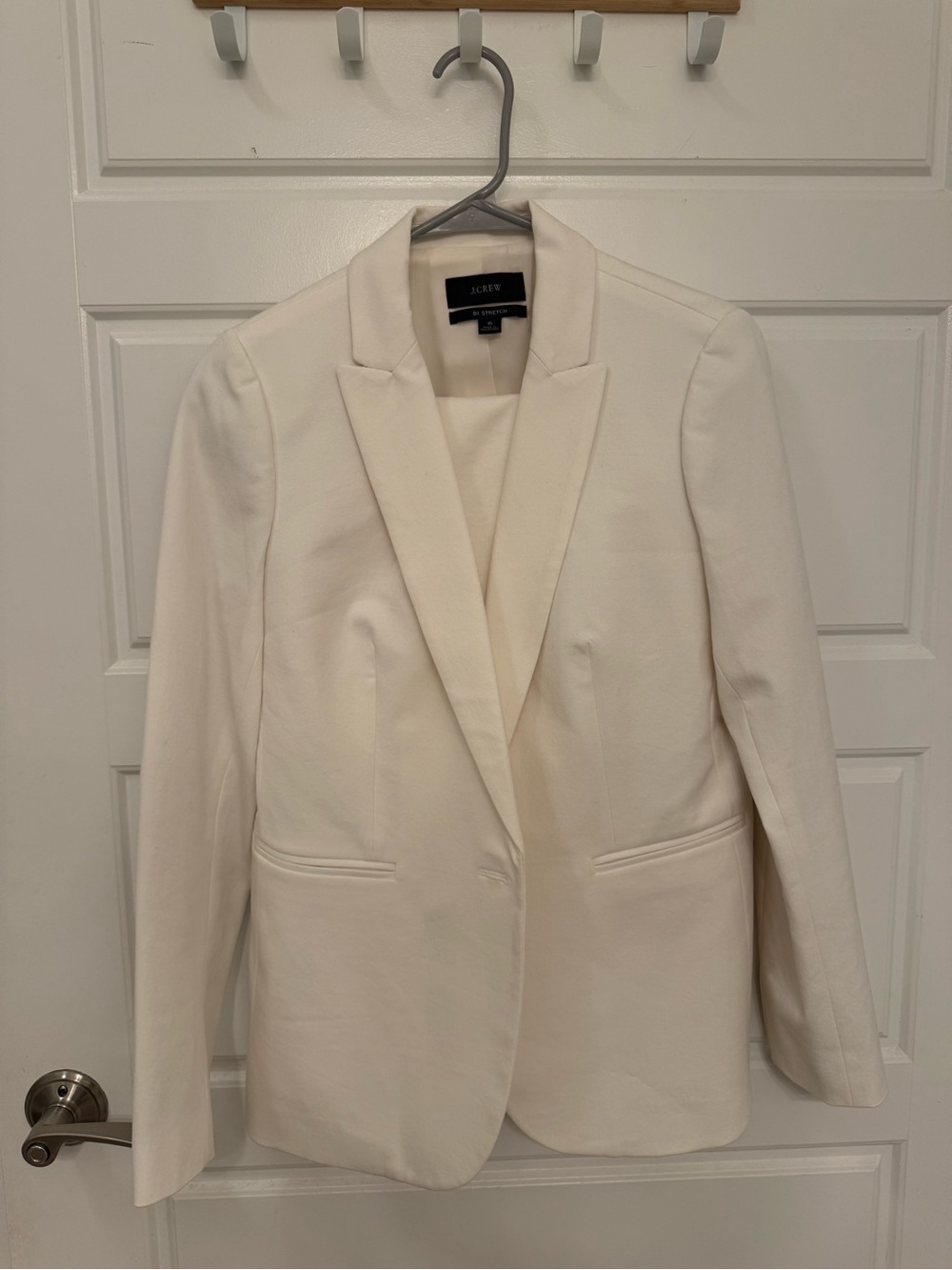 J. Crew Women's Cream Single-Button Tailored Blazer